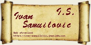 Ivan Samuilović vizit kartica
